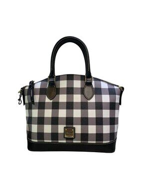 Dooney & Bourke Black & White Check Darcy Satchel NWT